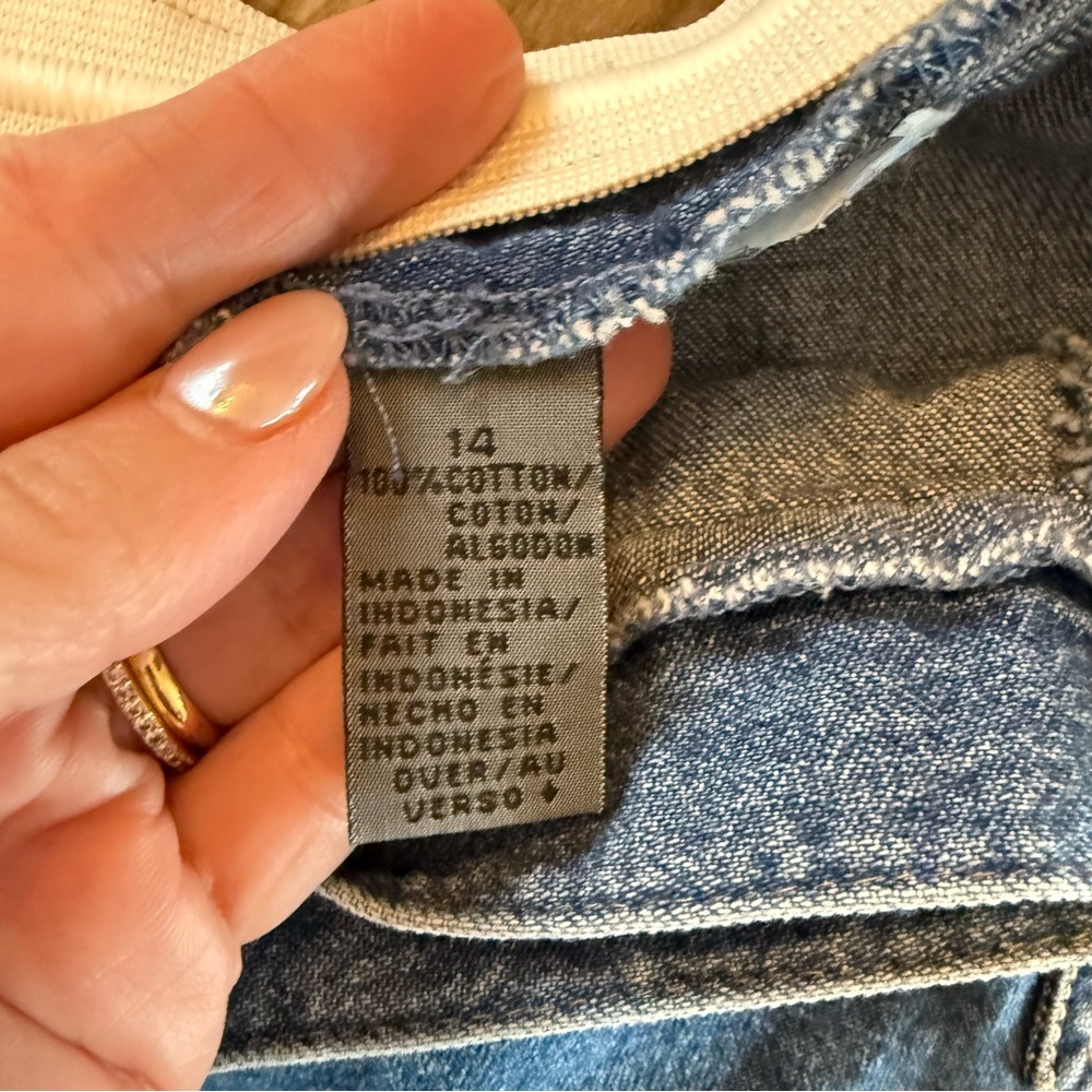 Vintage Lizwear wrap denim jean skirt size 14 - Picture 8 of 8